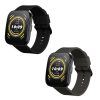 Sada 2 řemínků Kwmobile pro Amazfit Bip 5/GTR 4, černá/šedá, silikon, KWM000024YT002C