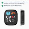 Sada 2 ks pouzder Kwmobile s bezpečnostním sklem pro Xiaomi Redmi Watch 3 Active / Redmi Watch 3 Lite, Transparent/Black, Plastic, KWM000024ZD002C