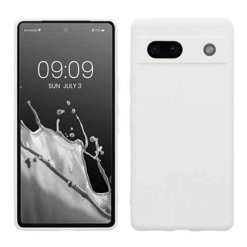 Pouzdro Kwmobile pro Google Pixel 7a, bílé, silikonové, KWM000019YF015C