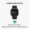 Sada 2 pouzder Kwmobile pro Fitbit Versa 4/Sense 2, průhledná/černá, plast, KWM000024ZJ001C