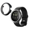 Sada 2 pouzder Kwmobile pro hodinky Google Pixel Watch, průhledná/černá, plast, KWM000024ZK001C