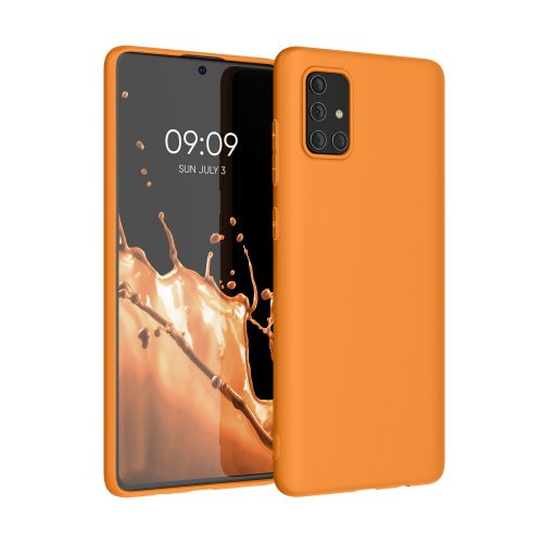 Pouzdro Kwmobile pro Samsung Galaxy A71, oranžové, silikonové, KWM000010ZJ029C