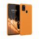 Pouzdro Kwmobile pro Samsung Galaxy A21s, oranžové, silikonové, KWM000011GI019C