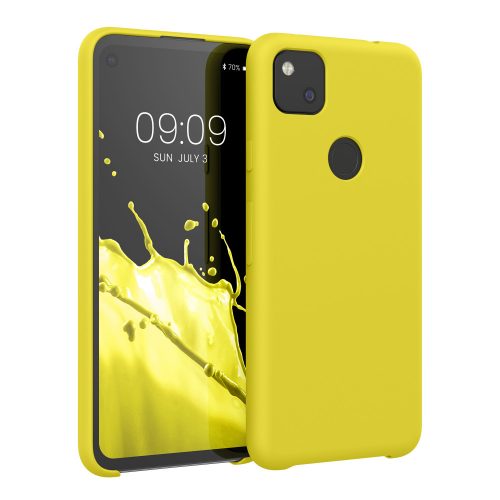 Pouzdro Kwmobile pro Google Pixel 4a, žluté, silikonové, KWM000011HX063C