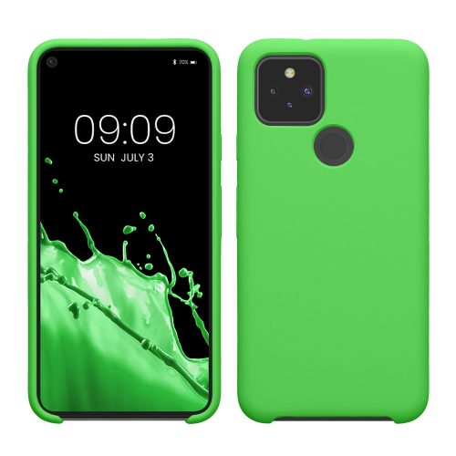 Pouzdro Kwmobile pro Google Pixel 5, zelené, silikonové, KWM0000122K033C