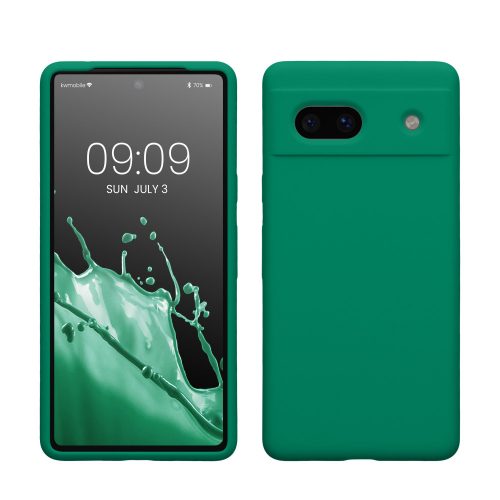 Pouzdro Kwmobile pro Google Pixel 7a, zelené, silikonové, KWM000019YE033C