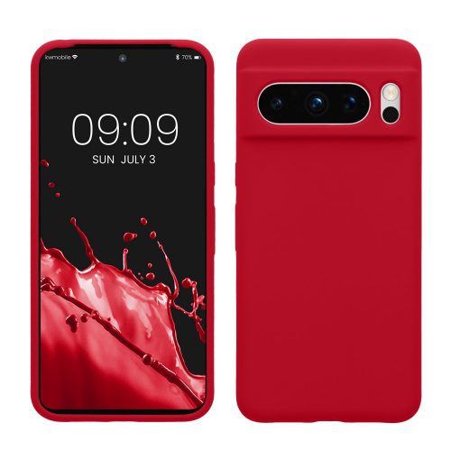 Pouzdro Kwmobile pro Google Pixel 8 Pro, červené, silikonové, KWM0000208G018C