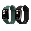 Sada 2 řemínků Kwmobile pro Xiaomi Mi Band 8 Pro, černá/tmavě zelená, silikon, KWM0000250D002C