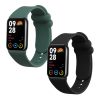 Sada 2 řemínků Kwmobile pro Xiaomi Mi Band 8 Pro, černá/tmavě zelená, silikon, KWM0000250D002C