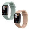 Sada 2 řemínků Kwmobile pro Xiaomi Mi Band 8 Pro, zelená/krémová, silikonová, KWM0000250D003C