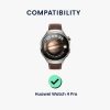 Sada 2 ks ochranných fólií Kwmobile pro Huawei Watch 4 Pro, transparentní/černá, polymer, KWM0000250Q001C