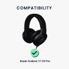 Kwmobile sluchátkový pásek pro Razer Kraken 7.1 V2 Pro, černý, neopren, KWM0000250T001C