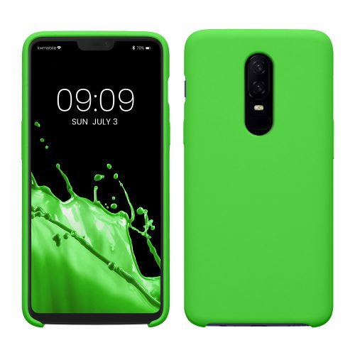 Pouzdro Kwmobile pro OnePlus 6, zelené, silikonové, KWM0000099A032C