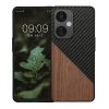 Kryt Kwmobile pro OnePlus Nord CE 3 Lite/Nord N30, hnědý/černý, dřevo, KWM000022NR001C