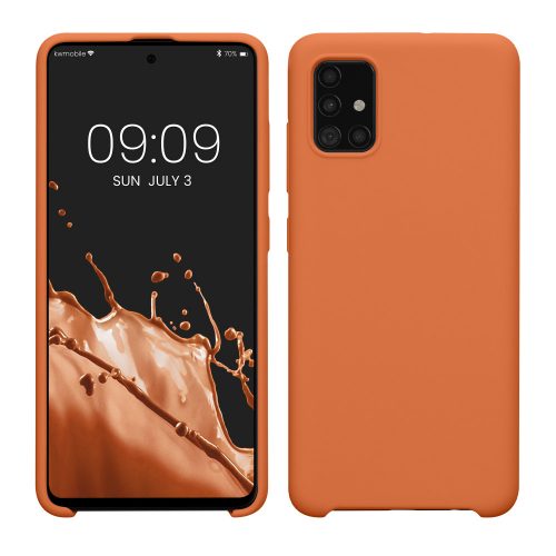 Pouzdro Kwmobile pro Samsung Galaxy A51, oranžové, silikonové, KWM000010ZA052C