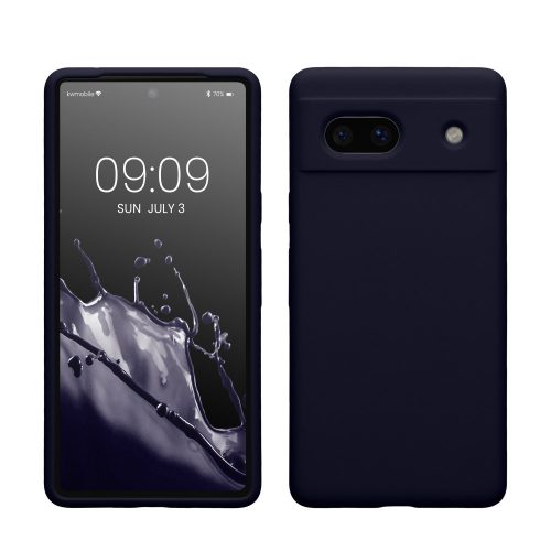 Pouzdro Kwmobile pro Google Pixel 7a, tmavě modré, silikonové, KWM000019YE037C