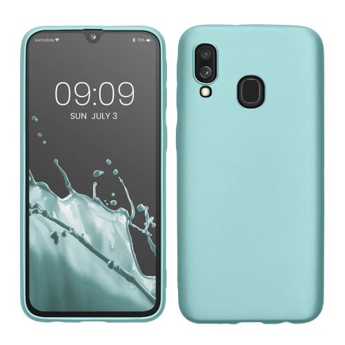 Pouzdro Kwmobile pro Samsung Galaxy A40, světle zelené, silikonové, KWM000009ZW016C