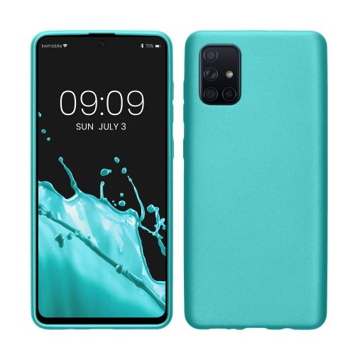 Pouzdro Kwmobile pro Samsung Galaxy A71, světle zelené, silikonové, KWM000010ZN016C