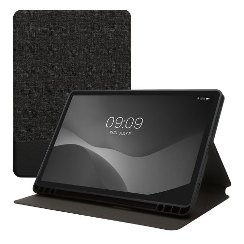 Pouzdro Kwmobile pro Samsung Galaxy Tab S9 FE, tmavě šedá/černá, textilie, KWM000023QG001C