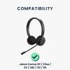 Sada 2 ks náušníků Kwmobile pro Jabra Evolve 65/Evolve 40/Evolve 30, šedá, ekokůže, KWM0000209T002C