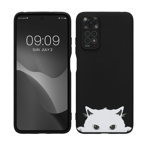 Kryt Kwmobile pro Xiaomi Redmi Note 11/Redmi Note 11s, černo/bílý, silikon, KWM0000151O004C