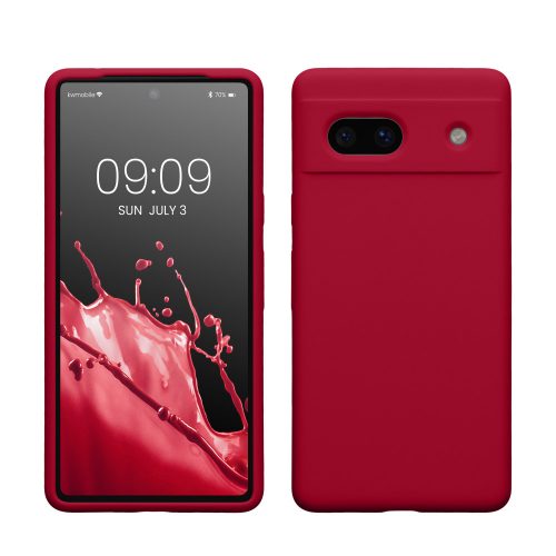 Pouzdro Kwmobile pro Google Pixel 7a, vínové, silikonové, KWM000019YE040C