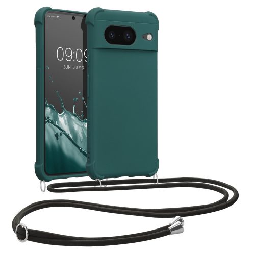 Pouzdro Kwmobile pro Google Pixel 8, tmavě zelené, silikonové, KWM0000208T004C