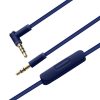 Kabel Kwmobile s mikrofonem a ovládáním hlasitosti pro Beats Studio 3/Studio 2/Mixr, tmavě modrý, plast, KWM0000186U005C