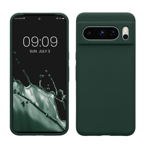 Pouzdro Kwmobile pro Google Pixel 8 Pro, tmavě zelené, silikonové, KWM0000208G021C