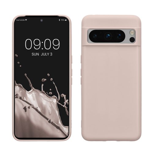 Pouzdro Kwmobile pro Google Pixel 8 Pro, krémové, silikonové, KWM0000208I009C