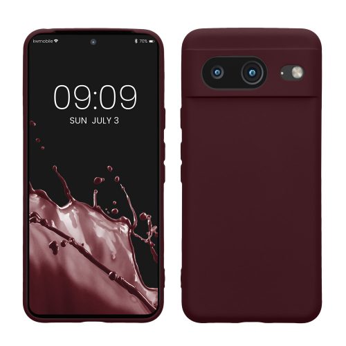 Pouzdro Kwmobile pro Google Pixel 8, vínové, silikonové, KWM0000208L009C