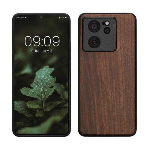 Kryt Kwmobile pro Xiaomi 13T/13T Pro, Hnědý, Dřevo, KWM000020IQ001C