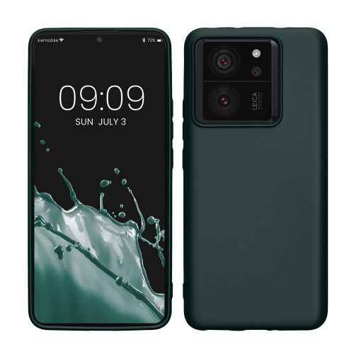 Kryt Kwmobile pro Xiaomi 13T/13T Pro, tmavě zelený, silikon, KWM000020IW003C