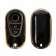 Kryt na klíče od auta Kwmobile pro Mercedes Benz 3 Buttons - Smart Key, černá/zlatá, silikon, KWM0000252L001C