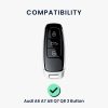 Kryt na klíče od auta Kwmobile pro Audi 3 Buttons - Keyless Go, šedo/černý, silikon, KWM000011OW003C