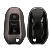 Kwmobile Kryt na klíče od auta pro Peugeot/Citroen 3 Buttons - Smart Key, Šedo/Černý, Silikon, KWM0000252W001C