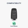 Kryt na klíče od auta Kwmobile pro Ford 2 Buttons - Keyless Go, šedo/černý, silikon, KWM0000252Y001C