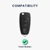 Kryt na klíče od auta Kwmobile pro Ford 3 Buttons - Keyless Go, šedo/černý, silikon, KWM0000252Z001C