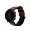 Řemínek Kwmobile pro Garmin Forerunner 55, hnědý/černý, přírodní kůže, KWM0000253G001C