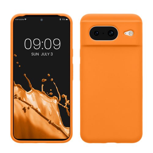 Pouzdro Kwmobile pro Google Pixel 8, oranžové, silikonové, KWM000020JF004C