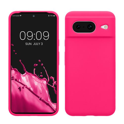 Pouzdro Kwmobile pro Google Pixel 8, růžové, silikonové, KWM000020JF015C