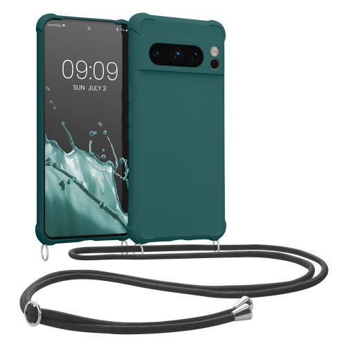 Pouzdro Kwmobile pro Google Pixel 8 Pro, tmavě zelené, silikonové, KWM0000208U005C