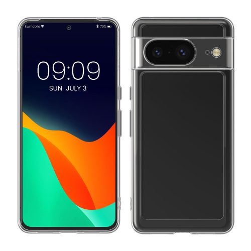 Pouzdro Kwmobile pro Google Pixel 8, průhledné, silikonové, KWM000020JI002C