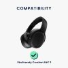 Sada 2 ks ušních polštářků Kwmobile pro drtič Skullcandy ANC 2, černá, ekokůže, KWM0000253T001C