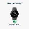 Sada 4 adaptérů Kwmobile 20mm na řemínek pro hodinky Google Pixel Watch 2, stříbrná/černá, ocel, KWM0000253Z001C