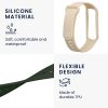 Sada 2 řemínků Kwmobile pro Xiaomi Smart Band 8 Active, tmavě zelená/béžová, silikon, KWM0000254C003C