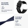 Sada 2 řemínků Kwmobile pro Google Pixel Watch 2/Pixel Watch, černá/tmavě modrá, silikon, KWM0000254I001C