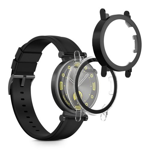 Sada 2ks krytů Kwmobile s bezpečnostním sklem pro Huawei Watch GT 4 (41mm), průhledné/černé, plast, KWM0000254P002C