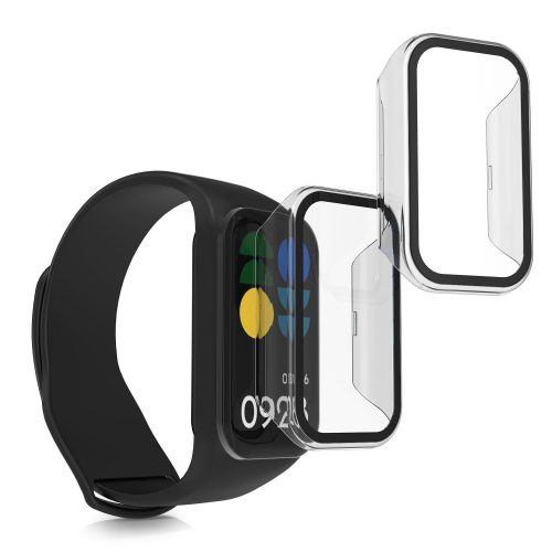 Sada 2 kompletních krytů Kwmobile pro Xiaomi Smart Band 8 Active/Redmi Band 2, průhledné, plastové, KWM0000254Q001C