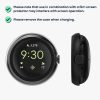 Sada 2 pouzder Kwmobile s bezpečnostním sklem pro Google Pixel Watch 2/Pixel Watch, průhledné/černé, plastové, KWM0000254R002C